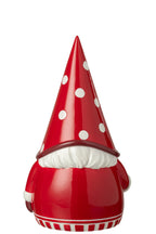 J-Line figuur Kerstman Stippen - polyresin - rood/wit