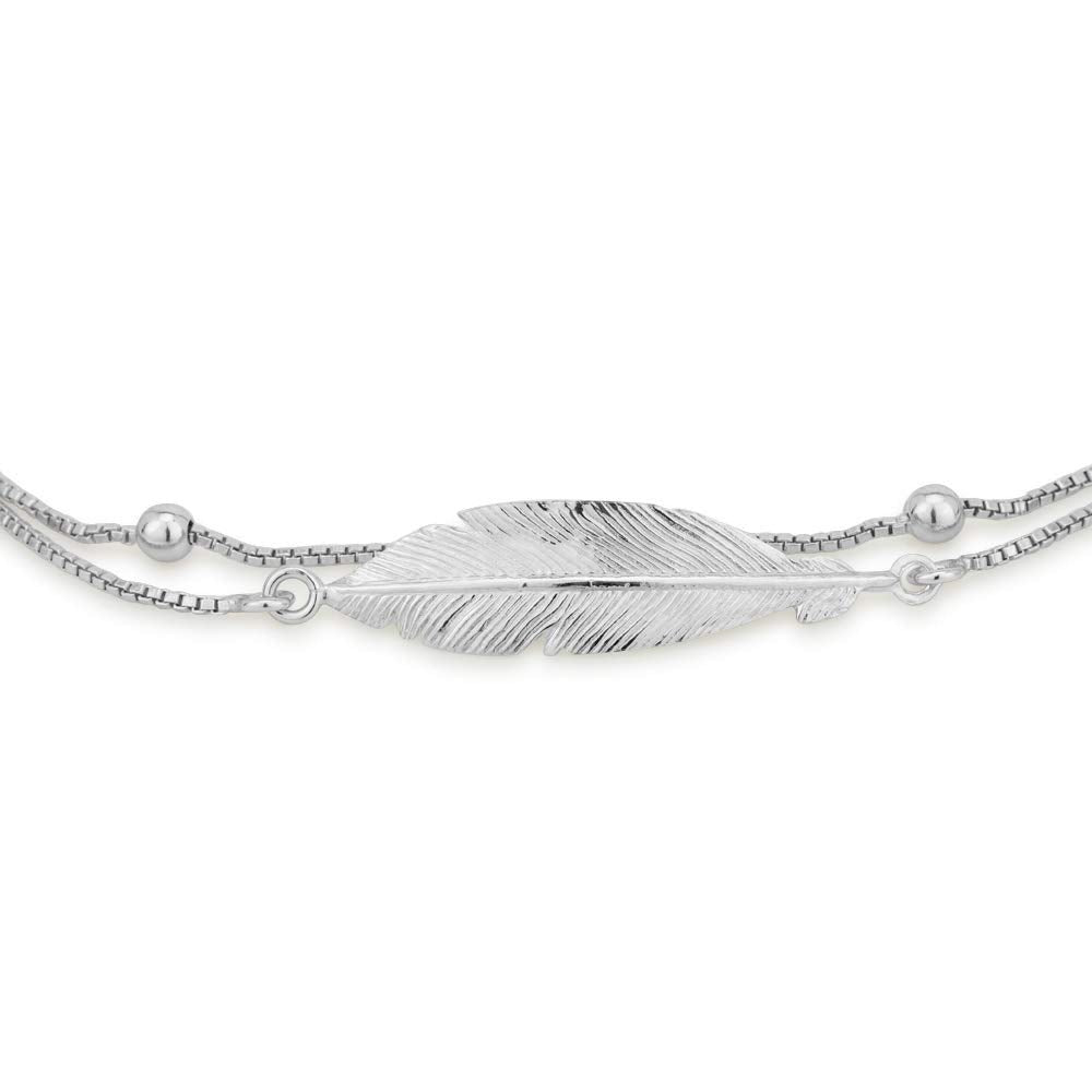 Bladvormige schakelarmband – damessieraden – 925 sterling zilver gerhodineerd – aanslagbestendig