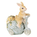 Beeld Konijn 13 cm Bruin Blauw Polyresin