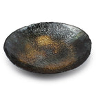 Decoratieve schaal 32,5xH5,5cm glas zwart/goud Cosmo