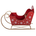 Kerstdecoratie Beeld Slee 107x41x75 cm Rood Metaal