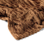 Dutch Decor Marthy - Plaid 140x180 cm - Corduroy - Tabaksbruin - Bruin