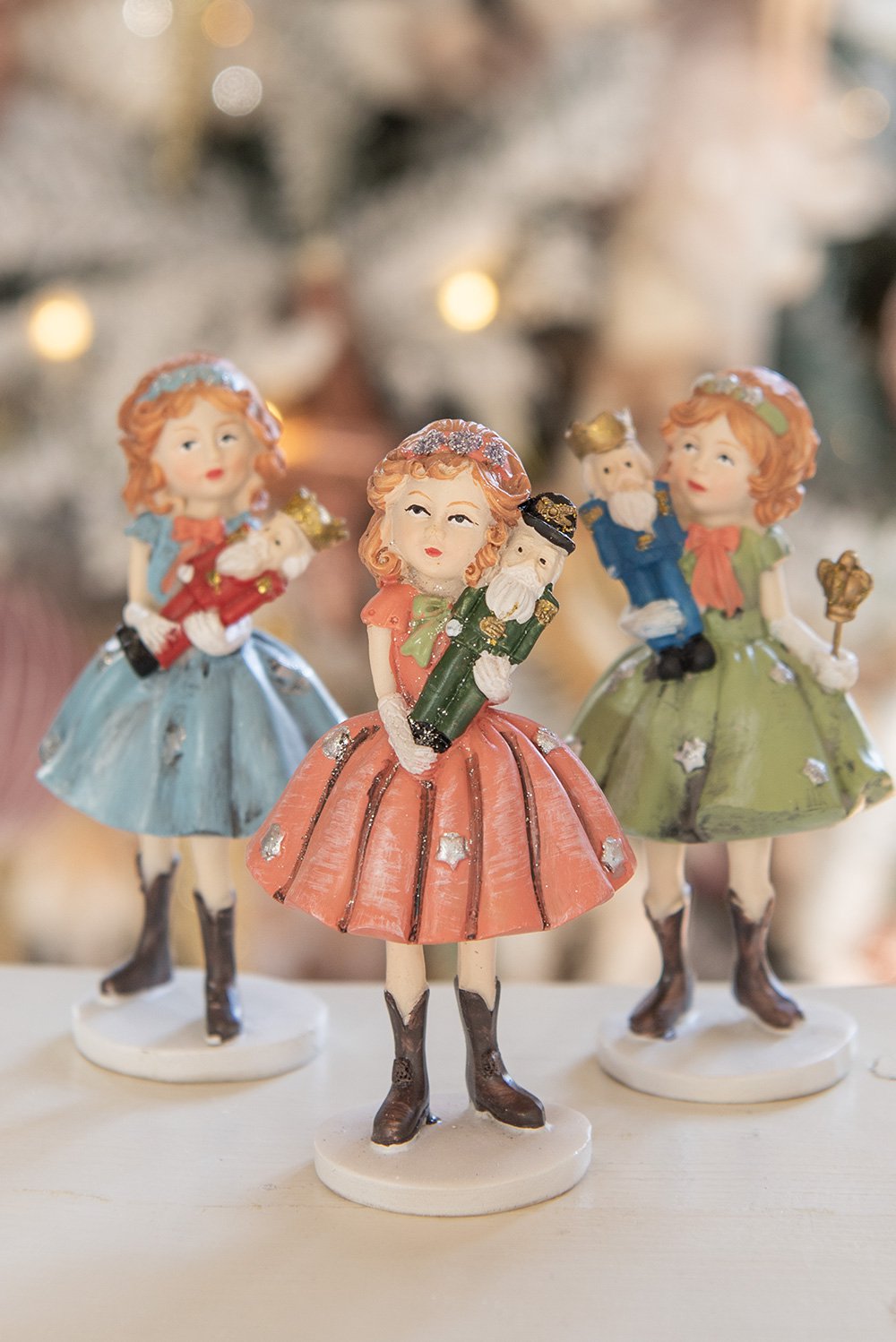 Decoratie Beeld Kind 12 cm Blauw Polyresin Kerstfiguren