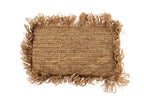 J-Line kussen Rechthoekig Raffia - jute - naturel
