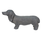 Beeld Hond 74x19x39 cm Grijs Magnesium (MGO)