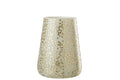 J-Line windlicht Driehoek - glas - wit/goud - extra large