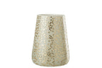 J-Line windlicht Driehoek - glas - wit/goud - extra large