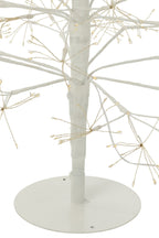 J-Line decoratie Boom - warm witte - ijzer - wit - L - LED