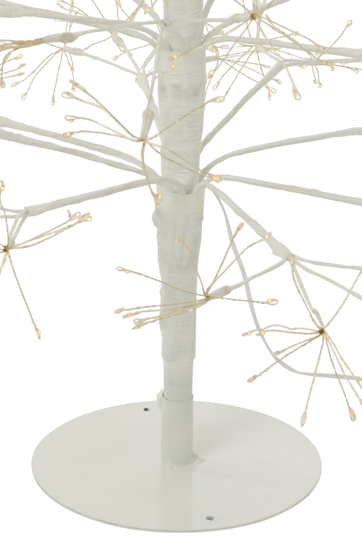 J-Line decoratie Boom - warm witte - ijzer - wit - L - LED