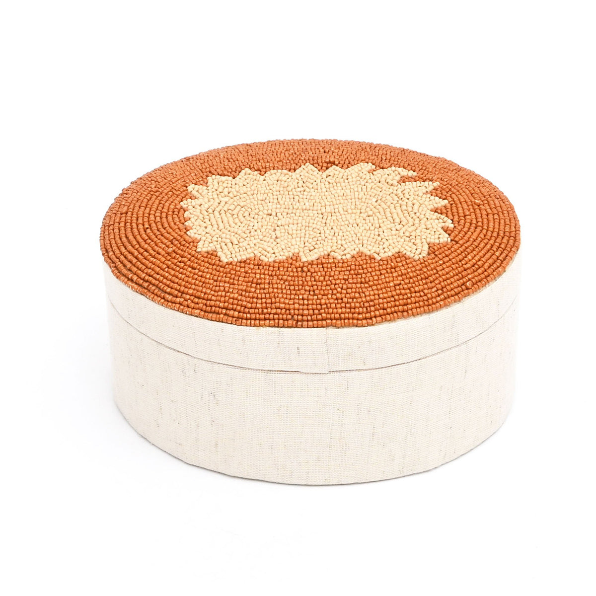 Decoratieve opbergdoos – Amber Elegance Ovale souvenirdoos met kralen – 7×5 inch