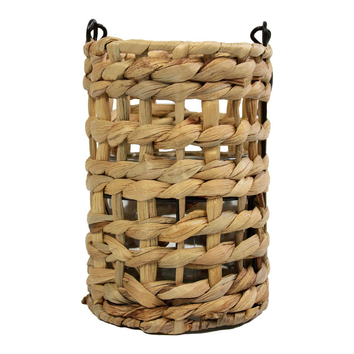 Waterhyacinth windlicht ruit hang 17cm
