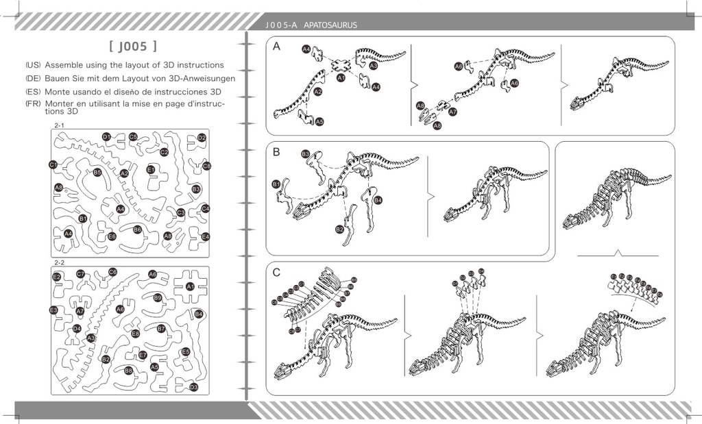 Bouwpakket Apatosaurus- klein