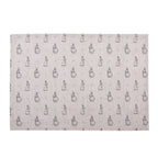 Placemats Set van 6 48x33 cm Beige Grijs Katoen Konijn