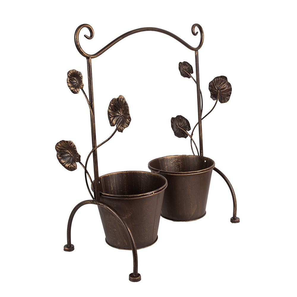 Bloempot 40x20x47 cm Bruin IJzer Bloempot Binnen