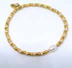 Miyuki stretch armbandje met zoetwaterparel