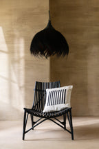 J-Line stoel Rotan - jute - zwart