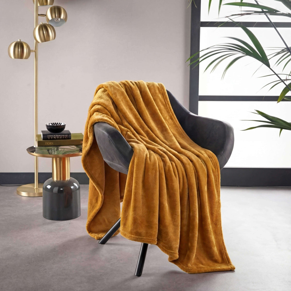 Nederlands decor Billy - Plaid 150x200 cm - Chai Tea - Geel