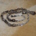 Brillenkoord acrylic chain zilver