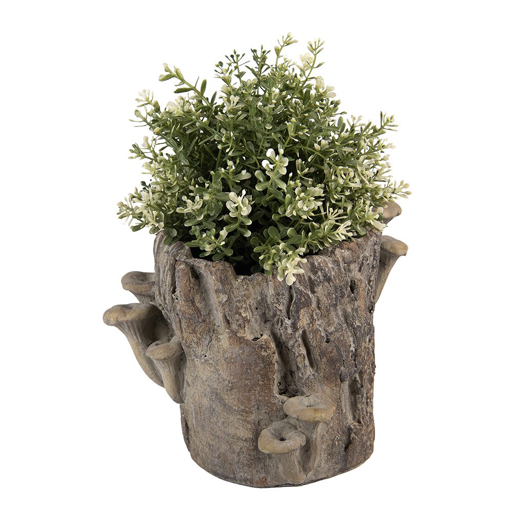 Bloempot 20x18x18 cm Bruin Steen