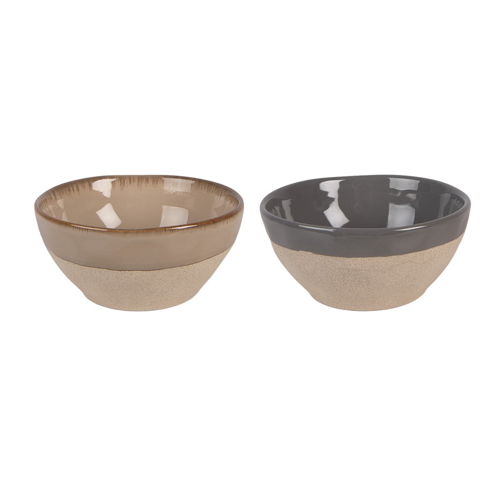 Soepkom Set van 2 450 ml Beige Porselein