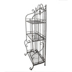 Wandrek 60x42x150 cm Grijs Metaal Tuinrek