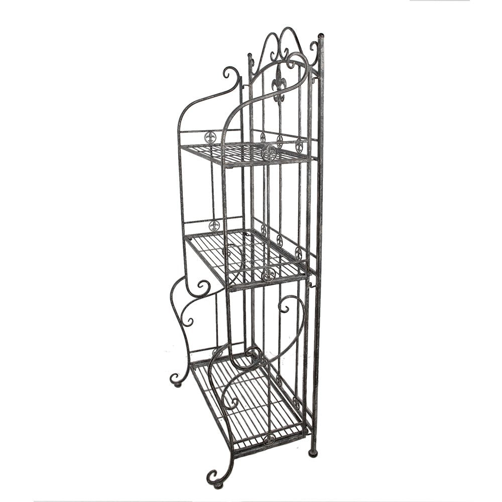 Wandrek 60x42x150 cm Grijs Metaal Tuinrek