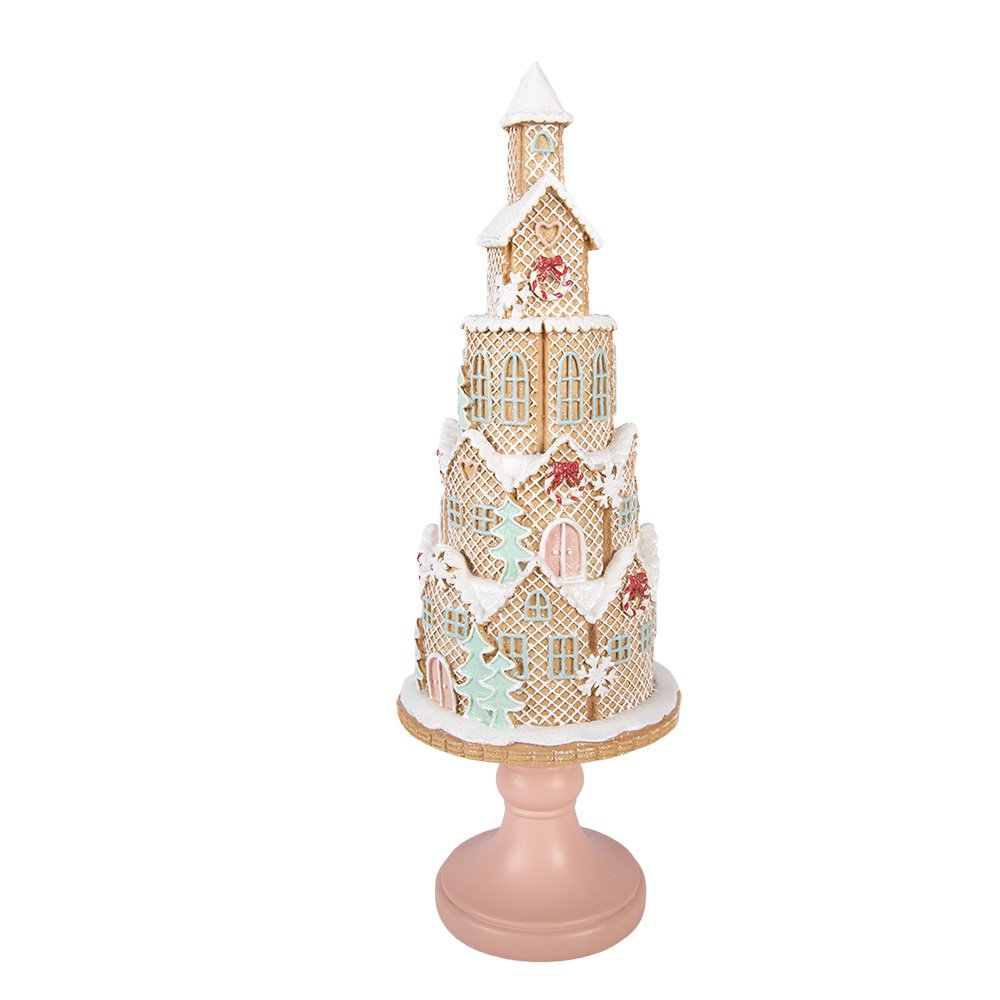 Gingerbread house Ø 14x40 cm Bruin Kunststof
