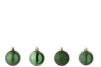 J-Line kerstbal - kunststof - smaragdgroen - doos van 40