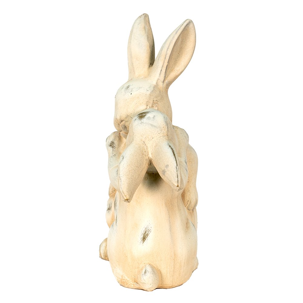 Beeld Konijn 20x10x25 cm Beige Keramiek
