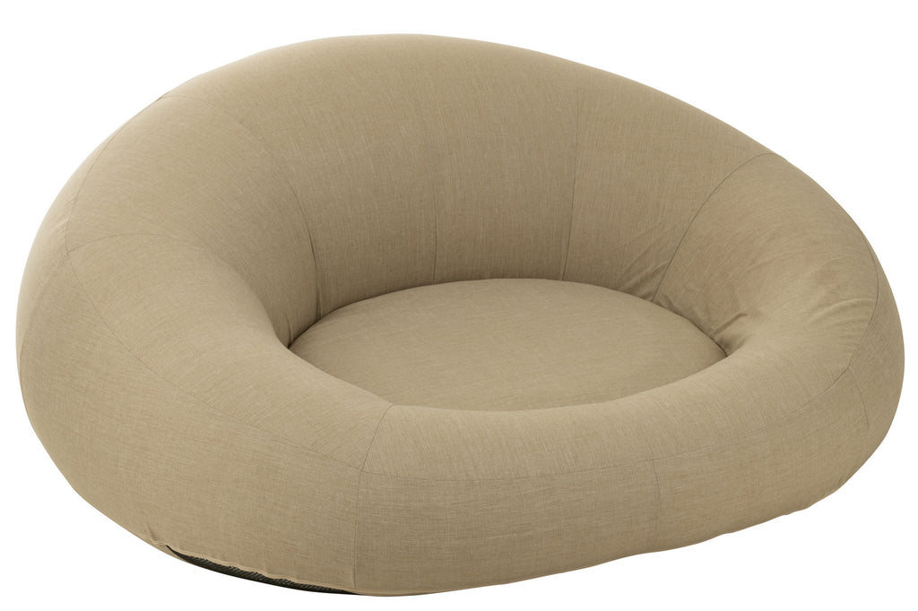 J-Line Matras Donut Polyethyleen Beige