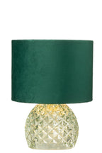 J-Line tafellamp - glas - lichtgroen - LED lichtjes