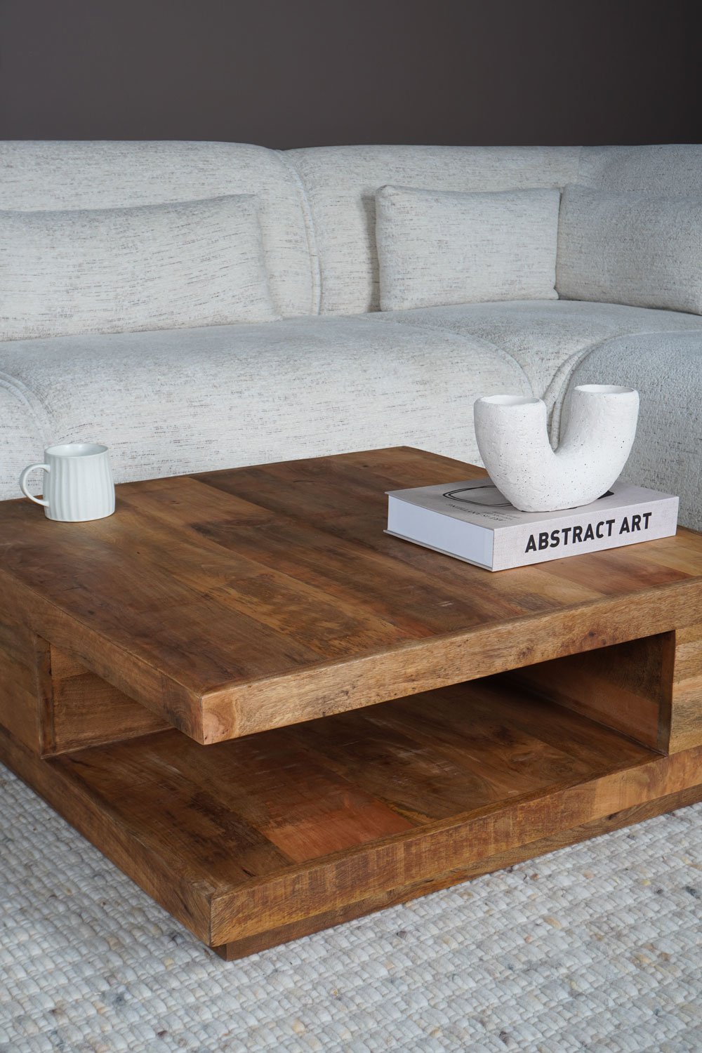 Salontafel Bram - Mangohout - 80 x 80 cm