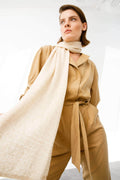 Angora sjaal ecru-taupe