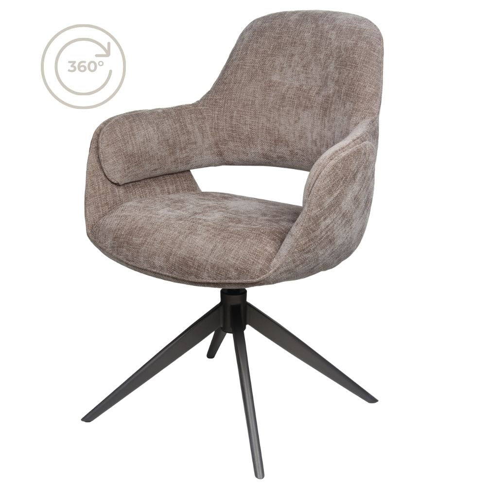 Eetkamerstoel Jill - Taupe 170