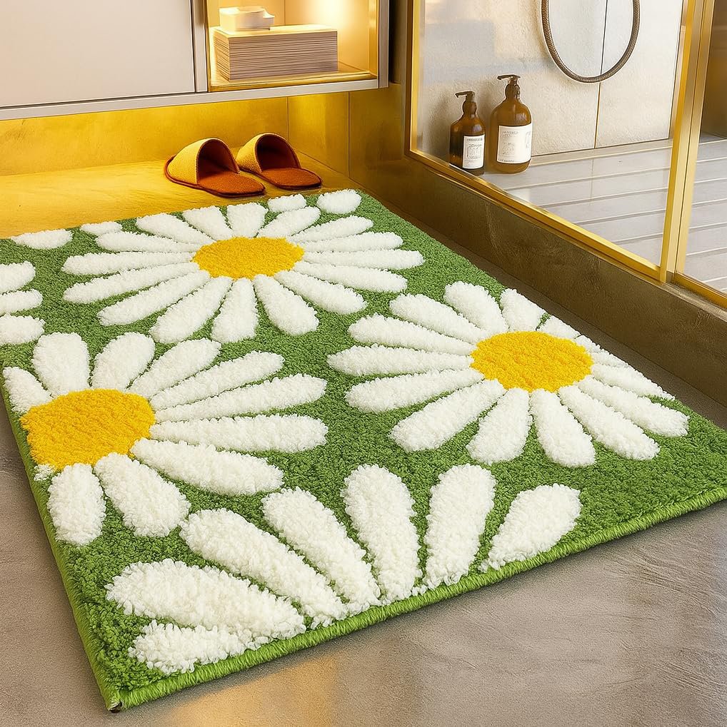 Bloem superzachte microvezel 2000 GSM-badmat (40x60 cm) 1 stuk | Superabsorberend antislip badkamertapijt
