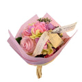 Klassiek Kunstboeket – Kleine Hortensia Roos – Roze