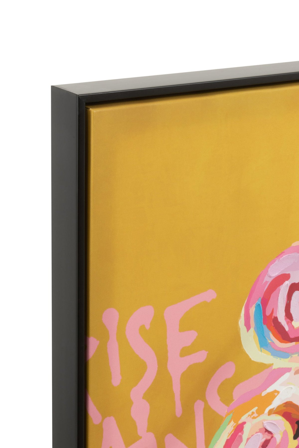 J-Line wanddecoratie Graffiti Vrouw Lipstick - canvas/verf - mix