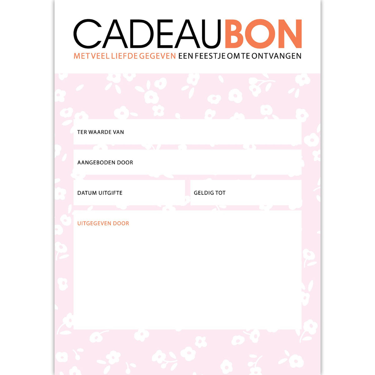 Cadeaubonnen Tiny Petals – 25 stuks