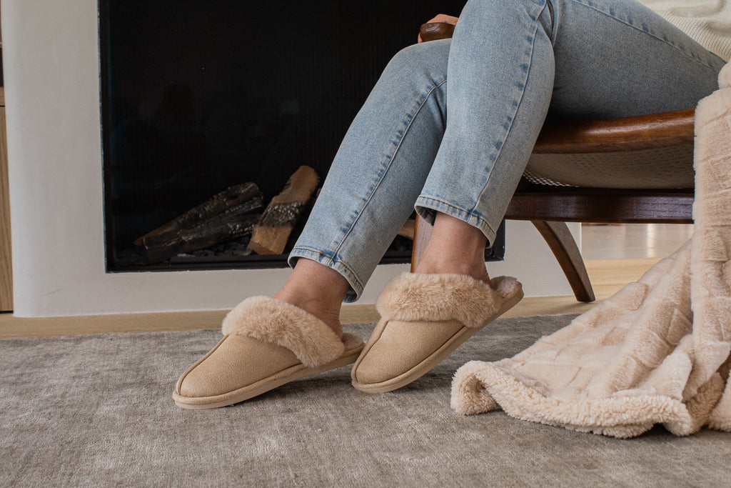 Suede Slippers Snuggs