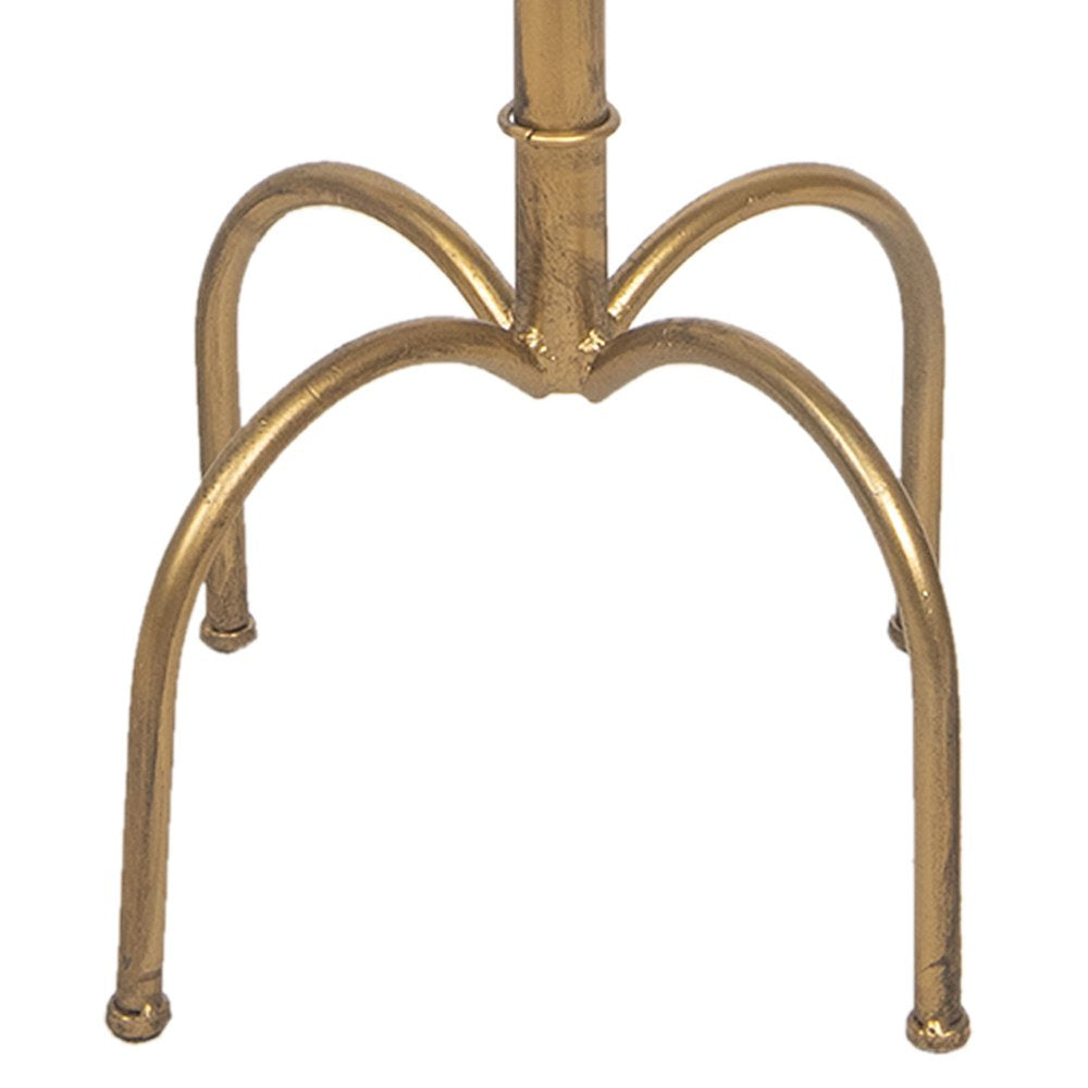 Bijzettafel Ø 40x81 cm Goudkleurig Metaal