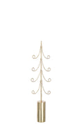 J-Line decoratie Boom - ijzer - goud - M - LED lichtjes