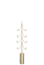 J-Line decoratie Boom - ijzer - goud - M - LED lichtjes