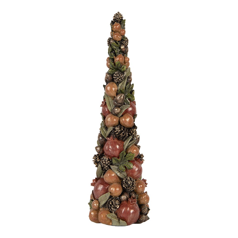 Kerstdecoratie Beeld Kerstboom Ø 12x37 cm Bruin Kunststof