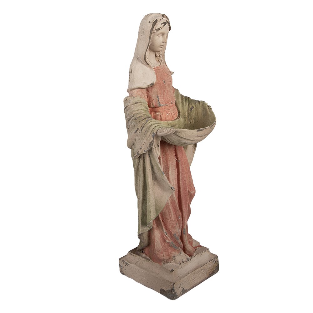 Decoratie Beeld Maria 16x16x44 cm Beige Keramisch materiaal