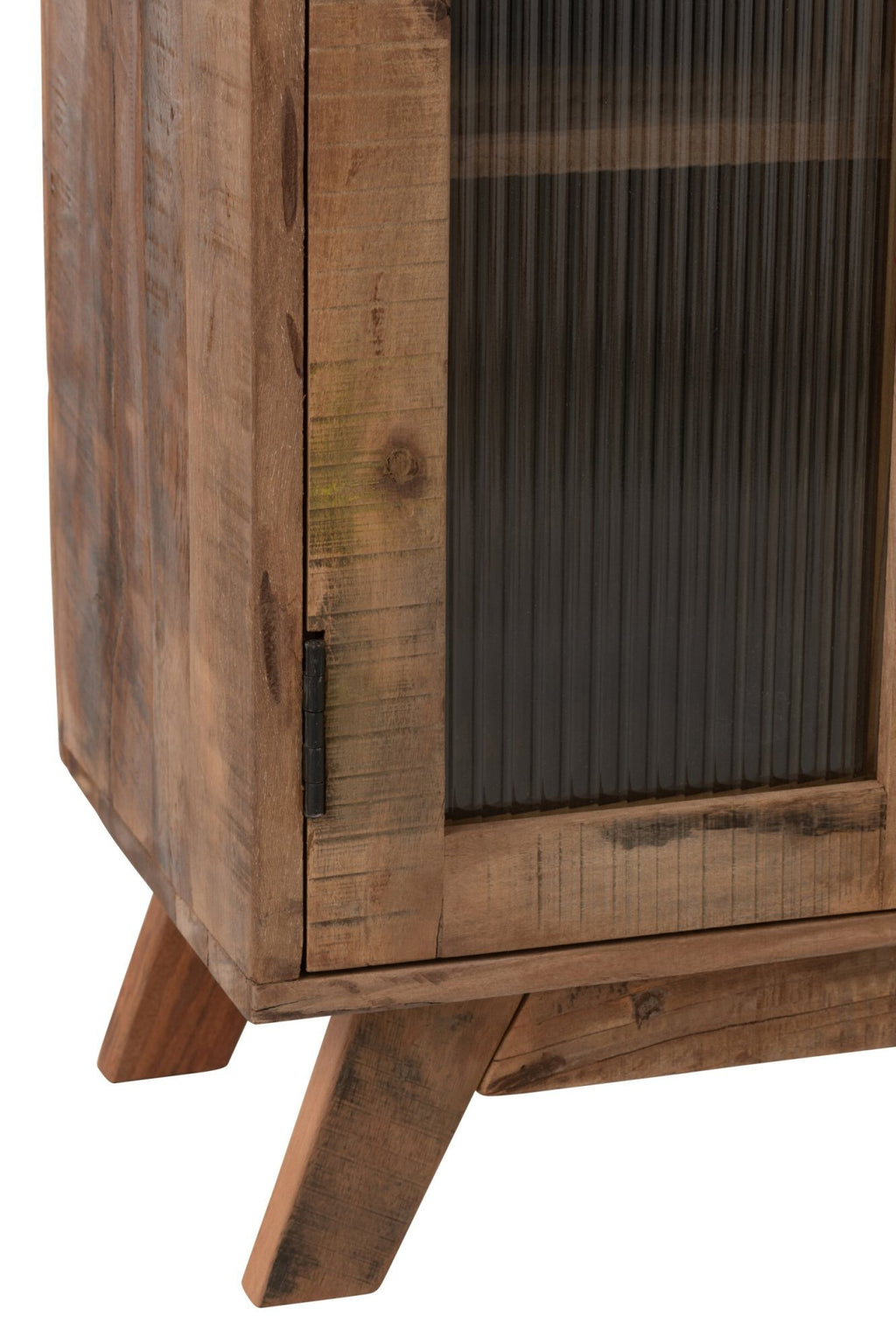 J-Line Kast Retro Gerecycleerd Hout/Glas Naturel