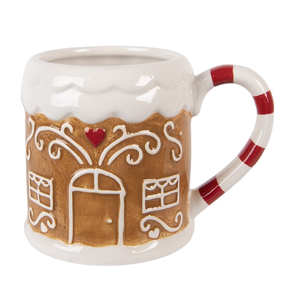 Mok Gingerbread house 350 ml Bruin Keramiek