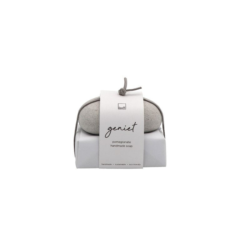 Leeff Soap bar rock pomegranate - Geniet