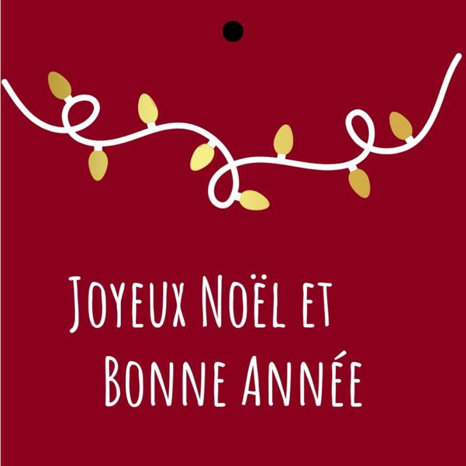 Cadeaukaartje – “Joyeux Noël et bonne Année” – 20 Stuks