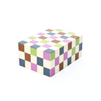 Geruite hars opbergdoos 7x5x3 Inch glanzend MDF-decor