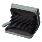 Portemonnee 11x9 cm Blauw Kunstleer